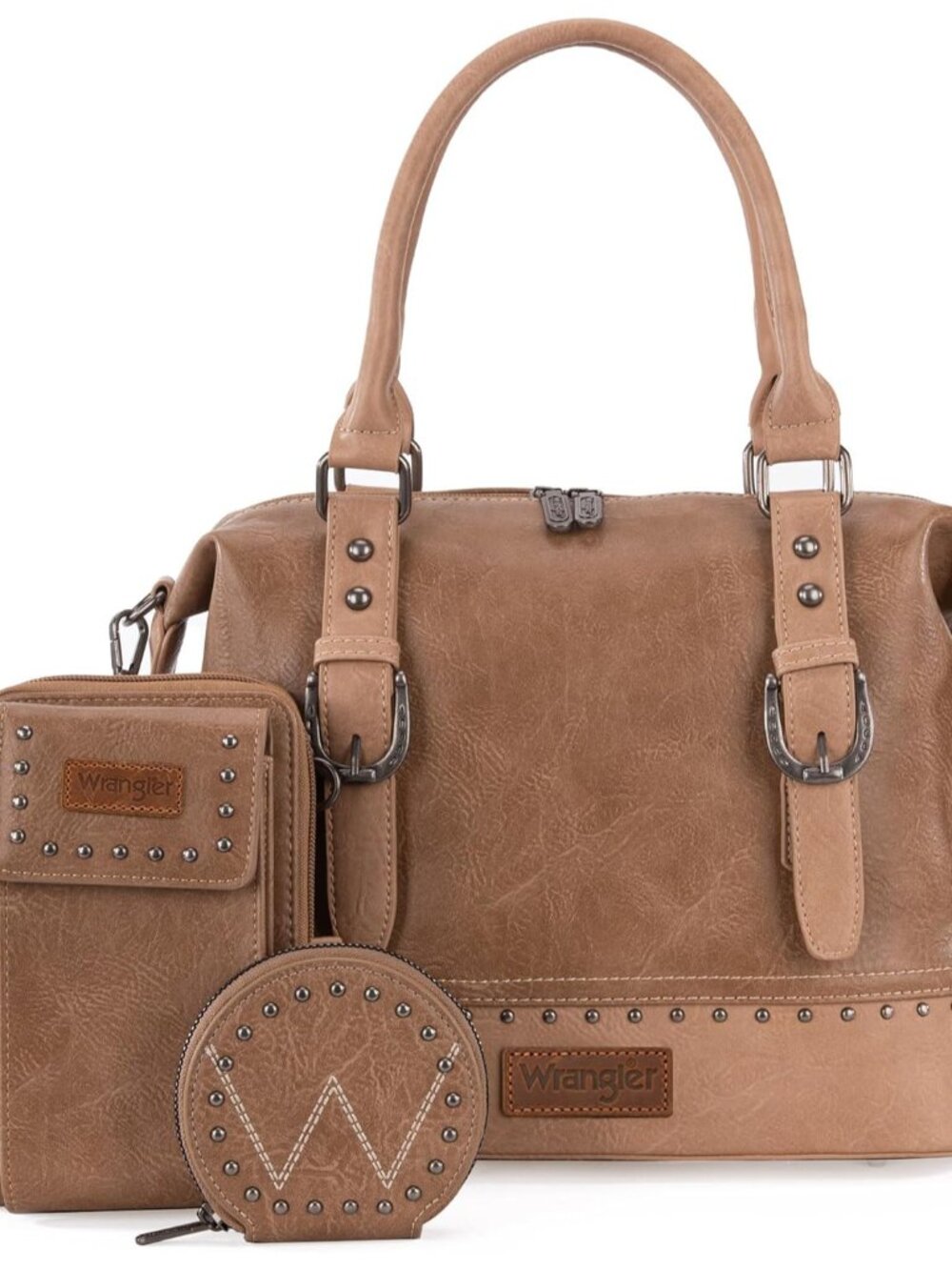 Wrangler 3Pcs Doctor Bag Sets for Women Top-handle Satchel Bag with Cell Phone H